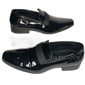 Calvin Klein Bernard Black Patent Loafers Men’s Size 11 Slip On Dress Shoes